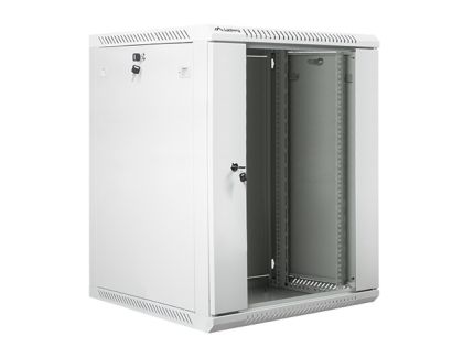 Комуникационен шкаф Lanberg rack cabinet 19" wall-mount 15U / 600x600 for self-assembly (flat pack), grey