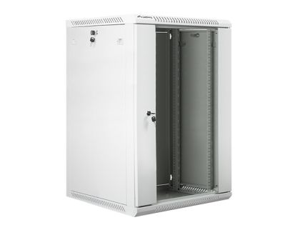 Комуникационен шкаф Lanberg rack cabinet 19" wall-mount 18U / 600x600 for self-assembly (flat pack), grey