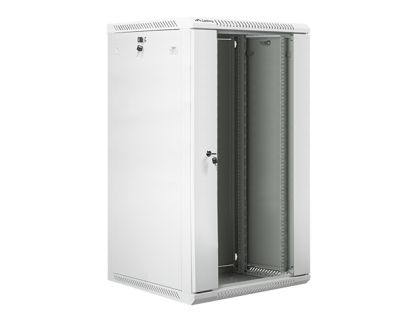 Комуникационен шкаф Lanberg rack cabinet 19" wall-mount 22U / 600x600 for self-assembly (flat pack), grey