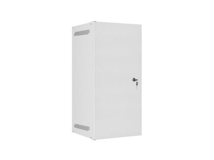 Комуникационен шкаф Lanberg rack cabinet 10" wall-mount 12U/280x310 for self-assembly with metal door grey (flat pack)
