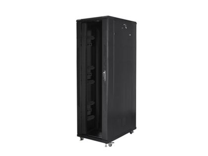 Комуникационен шкаф Lanberg rack cabinet 19" free-standing 42U/800x1200 (flat pack) black