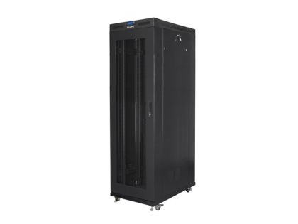 Комуникационен шкаф Lanberg rack cabinet 19" free-standing 42U/800x1200 (flat pack) with mesh door lcd black v2