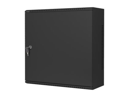 Комуникационен шкаф Lanberg rack cabinet 19" wall-mount 6U+3u/540x200 low-profile black (assembled)