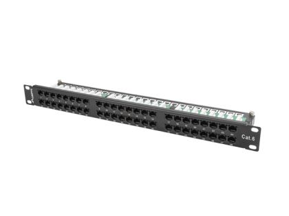 Пач панел Lanberg patch panel 48 port 1U CAT.6, black