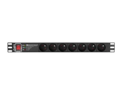 Филтър Lanberg power distribution unit (PDU) PRO 19" 1U 16A 2M 7X FRENCH OUTLETS SPD-3MP Black