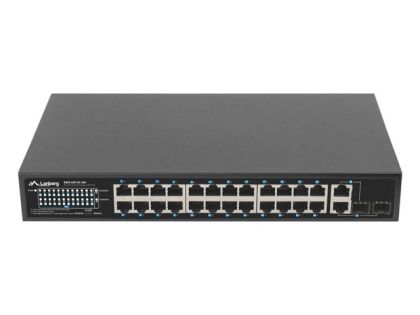 Комутатор Lanberg Switch 24 x 100MB POE+/2 x Combo Rack 19" Gigabit Ethernet, 250W