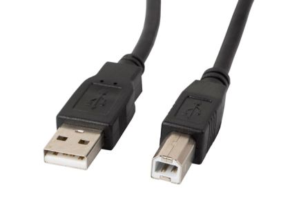 Кабел Lanberg USB-A (M) -> USB-B (M) 2.0 cable 5m, black