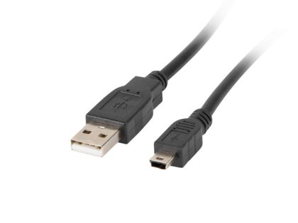 Кабел Lanberg USB MINI-B(M) ->  USB-A (M) 2.0 cable 1.8m, black (Canon)