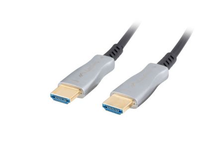 Кабел Lanberg HDMI M/M v2.0 cable 10m optical black aoc