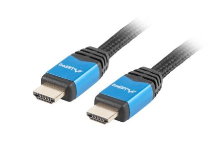 Кабел Lanberg HDMI M/M V2.0 cable 1m CU, black premium