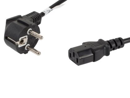 Кабел Lanberg CEE 7/7 -> IEC 320 C13 power cord 1.8m, black