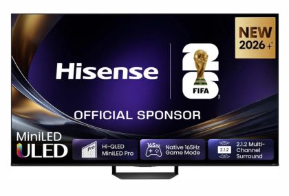Телевизор Hisense 85"U7S Pro, 4K Ultra HD 3840x2160, ULED, FALD, Quantum Dot, 165Hz, IPS, HDR 10+, HLG, Dolby Vision IQ, Dolby Atmos, Smart TV, WiFi 5GHz, WiFi Direct, BT, Anyview Cast,light sensor,Solar Powered Remote, 4xHDMI, 2xUSB, LAN, CI+, DVB-T2/C/S