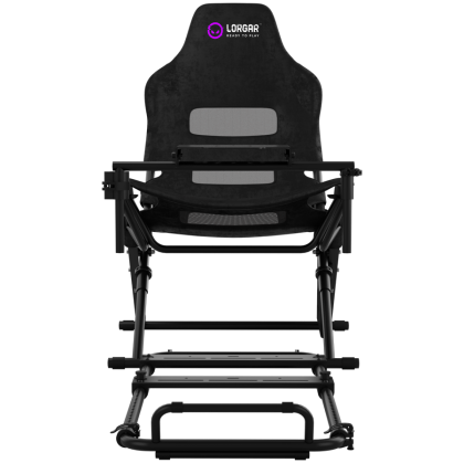 LORGAR FLEX RAF1, Sim Racing Cockpit Advanced, Foldable, 150x72x113 cm-playing, 38x72x126cm-folded, Black