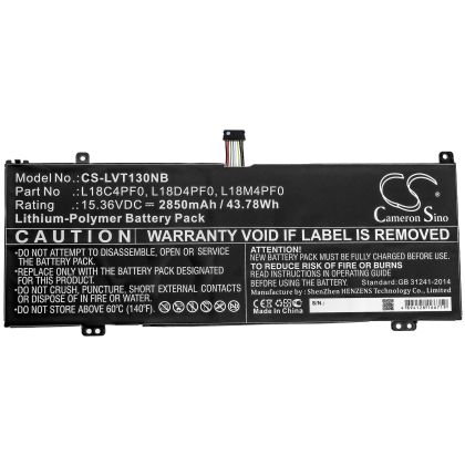 Батерия за лаптоп  LENOVO ThinkBook 13S-20R9005GSB, ThinkBook 14s-0RS002CAU   L18C4PF0  15.36V  2850 mAh CAMERON SINO