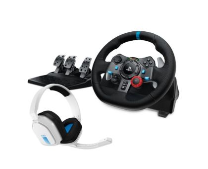 Волан Logitech G29 Driving Force Racing Wheel for PlayStation 5 and PlayStation 4 - Black,  Astro A10, PS5/PS4 - White