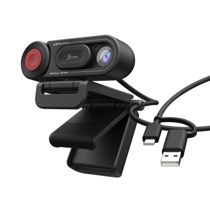Уеб камера j5create JVU250, 4K Ultra HD, Микрофон, Автоматичен и ръчен фокус