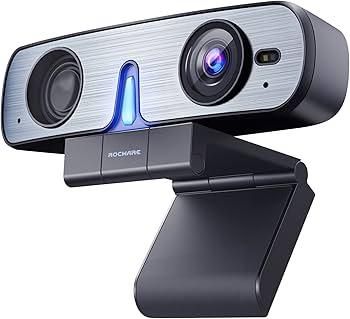 ROCWARE RC08P Уеб камера 2K,90 градуса,4x зуум, USB 2.0,USB-C
