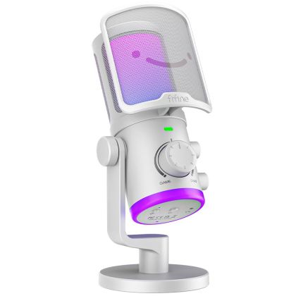 Настолен микрофон FIFINE AM6 RGB - White