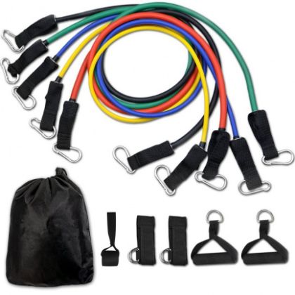Pure Nutrition Комплект Тренировъчни Ластици - Resistance Cable Set - 11 Pcs