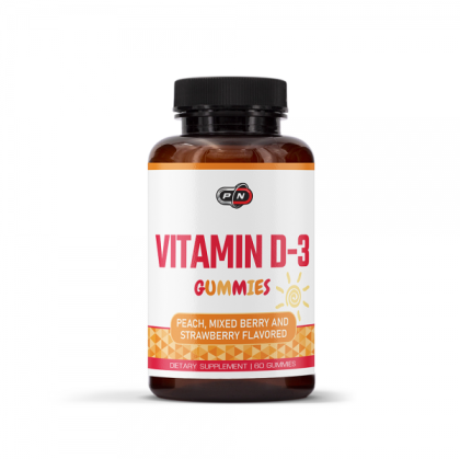 Pure Nutrition Vitamin D 3 1000 IU Peach, Mixed Berry & Strawberry 60 Gummies
