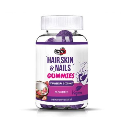 Pure Nutrition Hair, Skin & Nails Gummies Strawberry & Coconut 60 Gummies