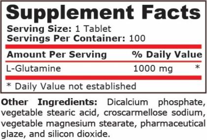Pure Nutrition L Glutamine 1000 mg 100 Tablets