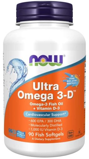 Now Foods NOW Ultra Omega 3 D 90 Дражета