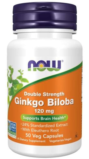 Now Foods NOW Ginkgo Biloba 120 мг 50 Капсули