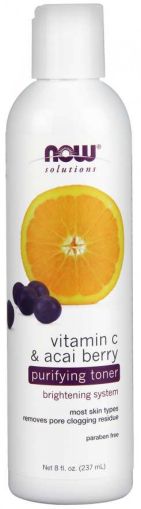 Now Foods NOW Почистващ Тоник С Витамин С И Акай Бери Vitamin C & Acai Toner 118 мл