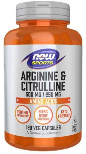 Now Foods NOW Arginine 500 мг & Citrulline 250 мг 120 Vcapsules