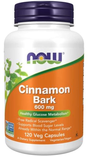 Now Foods NOW Cinnamon Bark 600 мг 120 Капсули