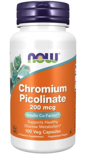 Now Foods NOW Chromium Picolinate 200 кг 100 Капсули