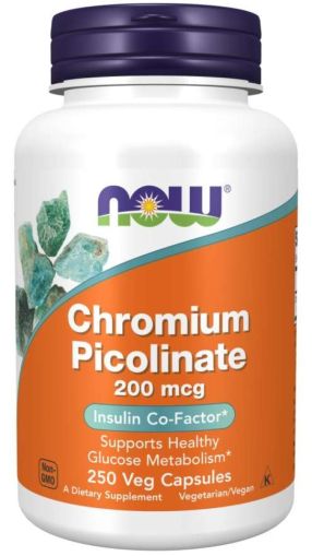 Now Foods NOW Chromium Picolinate 200 кг 250 Капсули