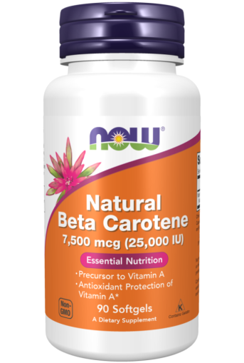 Now Foods NOW Natural Beta Carotene 25,000 IU 90 Дражета