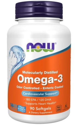 Now Foods NOW Omega 3 Enteric Coated 90 Дражета