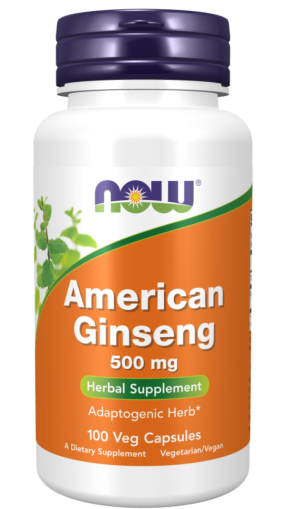 Now Foods NOW American Ginseng (американски Жен Шен) 500 мг 100 Веган Капсули