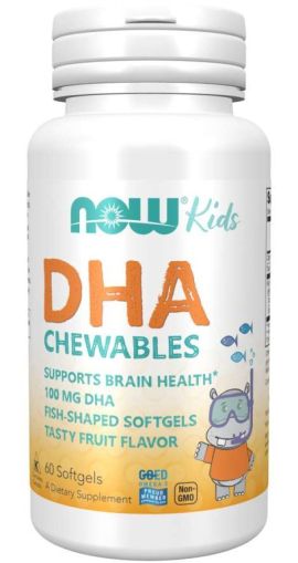 Now Foods NOW DHA 100 мг Kids Chewable 60 Дражета