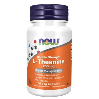 Now Foods NOW L Theanine 200 мг 60 Капсули