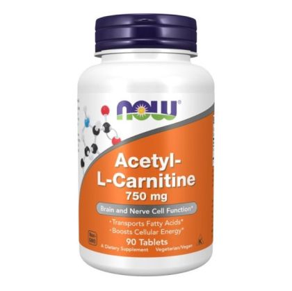 Now Foods NOW Acetyl L Carnitine 750 мг 90 Tablets