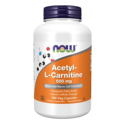 Now Foods NOW Acetyl L Carnitine 500 мг 200 Веган Капсули