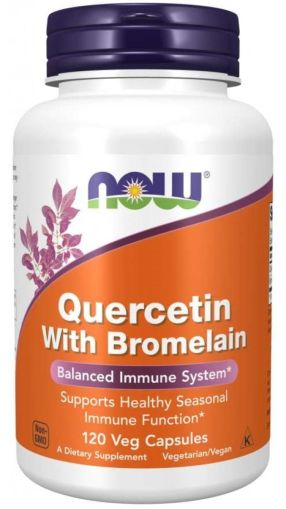 Now Foods NOW Quercetin + Bromelain 120 Капсули