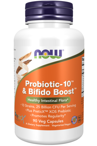 Now Foods NOW Probiotic 10™ + Bifido Boost 90 Веган Капсули