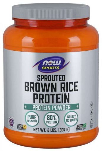 Now Foods NOW Sports Rice Protein Brown Sprouted Unflavored 2 Lb