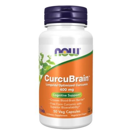Now Foods NOW Curcubrain Longvida 400 мг 50 Веган Капсули