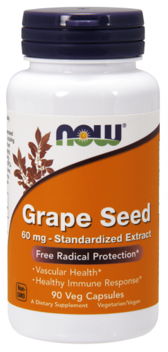Now Foods NOW Grape Seed Antioxidant 60 мг 90 Капсули