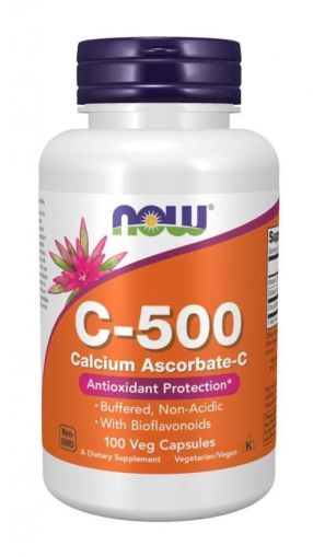 Now Foods NOW Vitamin C 500 Ascorbate 100 Веган Капсули