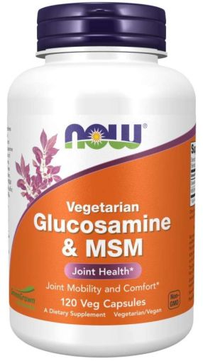 Now Foods NOW Vegetarian Glucosamine & MSM 500/500 120 Veg Capsules