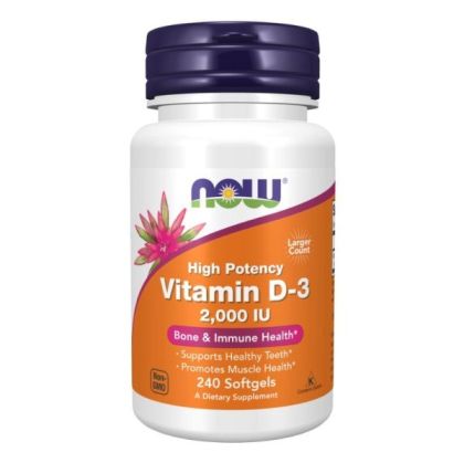 Now Foods NOW Витамин D 3 2000 IU 240 Дражета