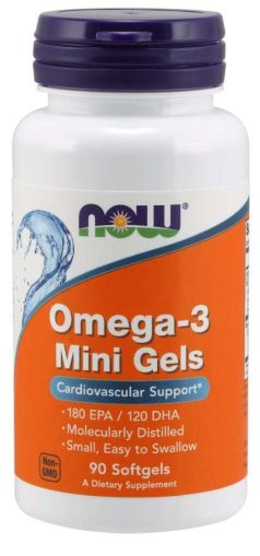 Now Foods NOW Omega 3 Mini Gels 500 мг 90 Дражета