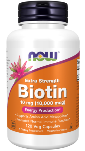 Now Foods NOW Biotin (vitamin B 7) 10 мг 120 Веган Капсули